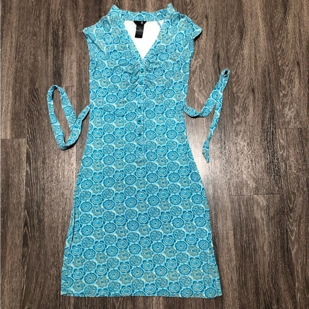 G by GUESS Blue & White Floral Mini Dress